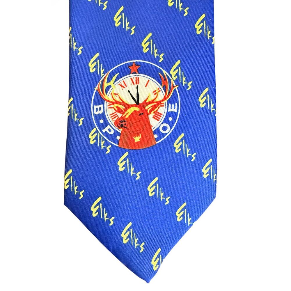 Elks Lodge BPOE Vintage Tie Fraternal Eleven O’Clock Toast